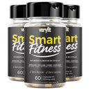 Kit 3 Smart Fitness Taurina Chá Verde Laranja Moro Café Verde Cromo Psyllium Espirulina 60 Cápsulas de 500mg