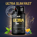 Kit 3 Ultra Slim Fast Café Verde Cromo Psyllium Spirulina 60 Cápsulas de 500mg
