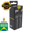Fone de Ouvido Com Fio Universal P2 + Microfone Android iPhone Todas as Marcas bananabox Ultra Qualidade Preto