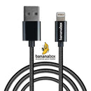 Cabo USB x iPhone Ultra Qualidade bananabox 1M Preto