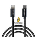 Cabo USB-C x iPhone Ultra Qualidade bananabox 1M Preto