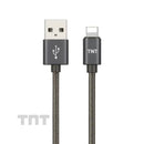 Cabo USB x iPhone Turbo Carga Rápida TNT Original Cinza-Escuro