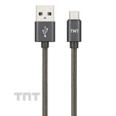 Cabo USB x Android (V8) Turbo Carga Rápida TNT Original Cinza-Escuro