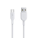 Cabo USB x Tipo-C Turbo Carga Rápida 3A Conexão Durável e Carregamento Eficiente Altomex Branco