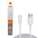 Cabo USB x Tipo-C Turbo Carga Rápida 3A Conexão Durável e Carregamento Eficiente Altomex Branco