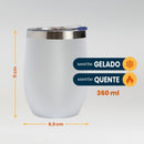 Copo Térmico Beer Pints 360ml Inox Classic Séries C/ Tampa Vedação Acrílica Cerveja Café Gelada Quente