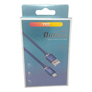 Cabo USB x Android (V8) Turbo Carga Rápida TNT Original Azul-Marinho