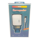 Carregador Turbo Carga Rápida 2 USB + Brinde Cabo Android (V8) TNT Original Branco