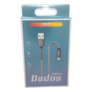 Cabo USB x Android (V8) Turbo Carga Rápida TNT Original Cinza-Escuro
