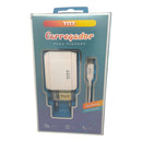 Carregador Turbo Carga Rápida 2 USB + Brinde Cabo iPhone TNT Original Branco
